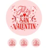 Oblea de Feliz día de San Valentín - 20 cm - María Lunarillos