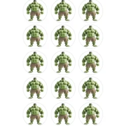 Oblea de Hulk - 5 cm (15) - María Lunarillos