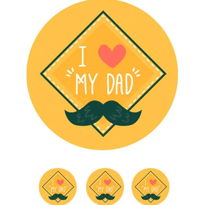 Oblea de I love "My Dad" - 20 cm - María Lunarillos