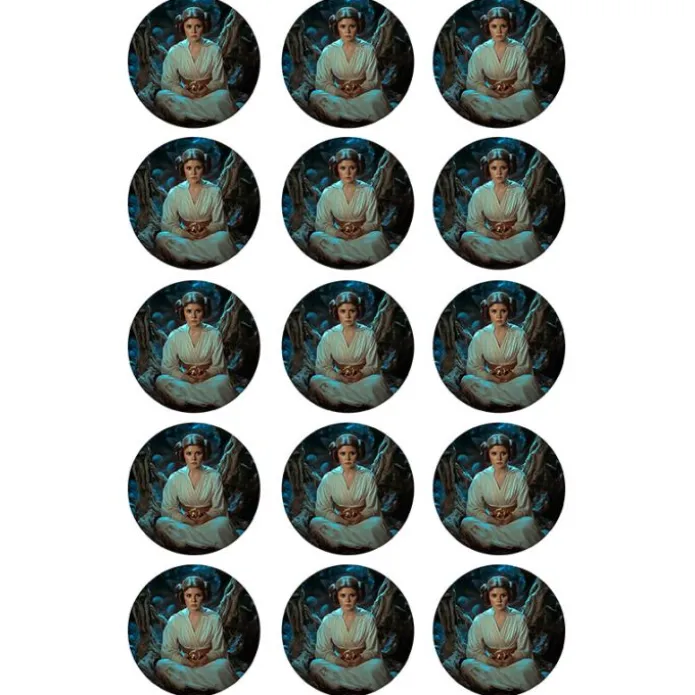 Oblea de la Princesa Leia - 5 cm (15) - María Lunarillos