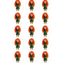 Oblea de la Princesa Mérida - 5 cm (15) - María Lunarillos