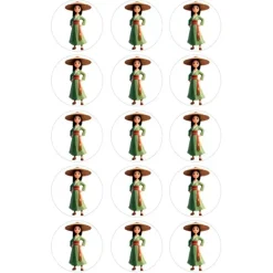 Oblea de la Princesa Mulán - 5 cm (15) - María Lunarillos