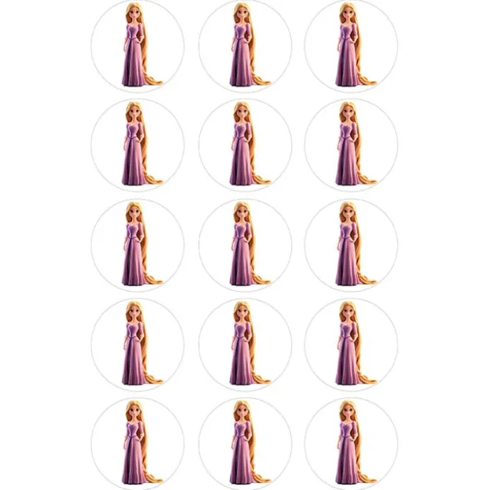 Oblea de la Princesa Rapunzel - 5 cm (15) - María Lunarillos