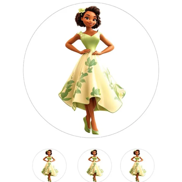Oblea de la Princesa Tiana - 20 cm - María Lunarillos