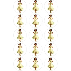 Oblea de la Princesa Tiana - 5 cm (15) - María Lunarillos