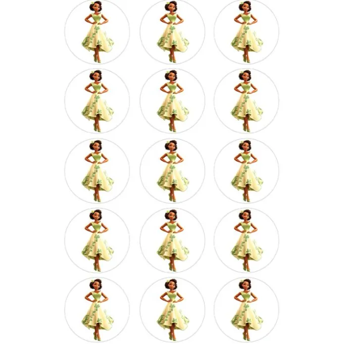Oblea de la Princesa Tiana - 5 cm (15) - María Lunarillos