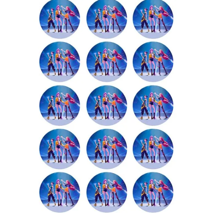 Oblea de Las guerreras K-POP - 2 - 5 cm (15) - María Lunarillos