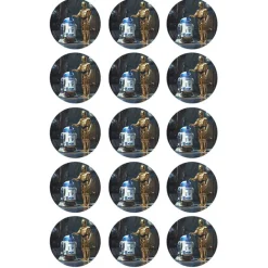 Oblea de los robots R2-D2 y C-3PO - 5 cm (15) - María Lunarillos