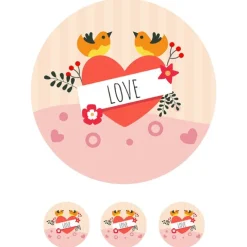 Oblea de Love - 20 cm - María Lunarillos