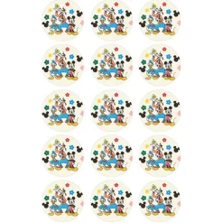 Oblea de Mickey Mouse, Goofy y Pato Donald - 5 cm (15) - María Lunarillos