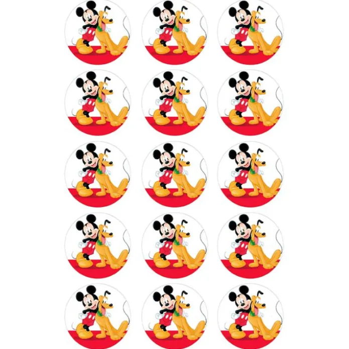 Oblea de Mickey Mouse y Pluto - 5 cm (15) - María Lunarillos