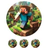 Oblea de Minecraft - 20 cm - María Lunarillos