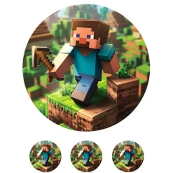 Oblea de Minecraft - 20 cm - María Lunarillos