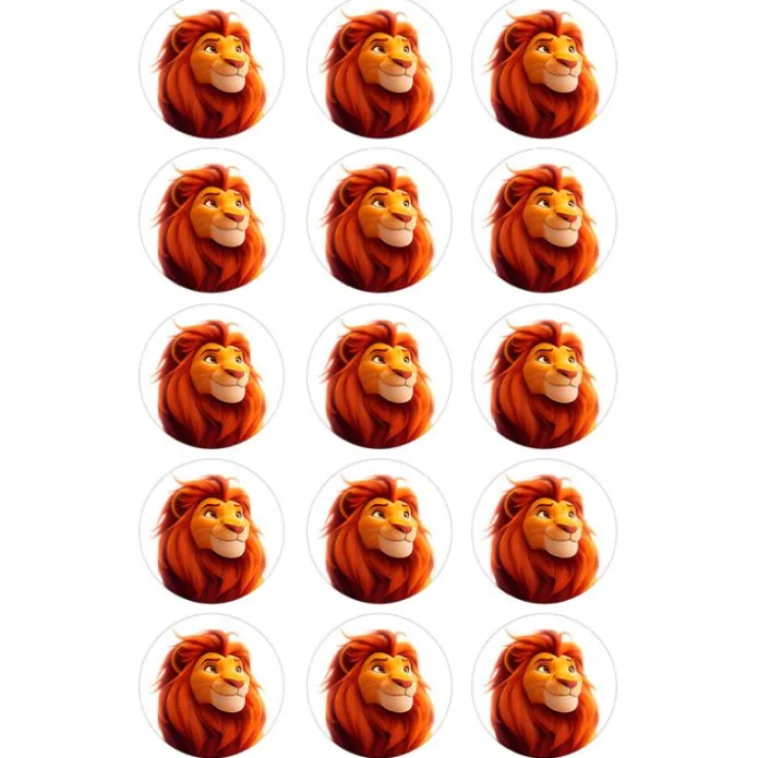 Oblea de Mufasa (Rey León) - 5 cm (15) - María Lunarillos