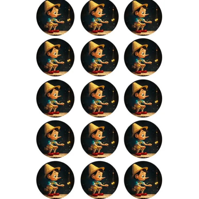 Oblea de Pinocho - 5 cm (15) - María Lunarillos