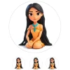 Oblea de Pocahontas - 20 cm - María Lunarillos