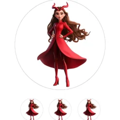 Oblea de Scarlet Witch - 20 cm - María Lunarillos