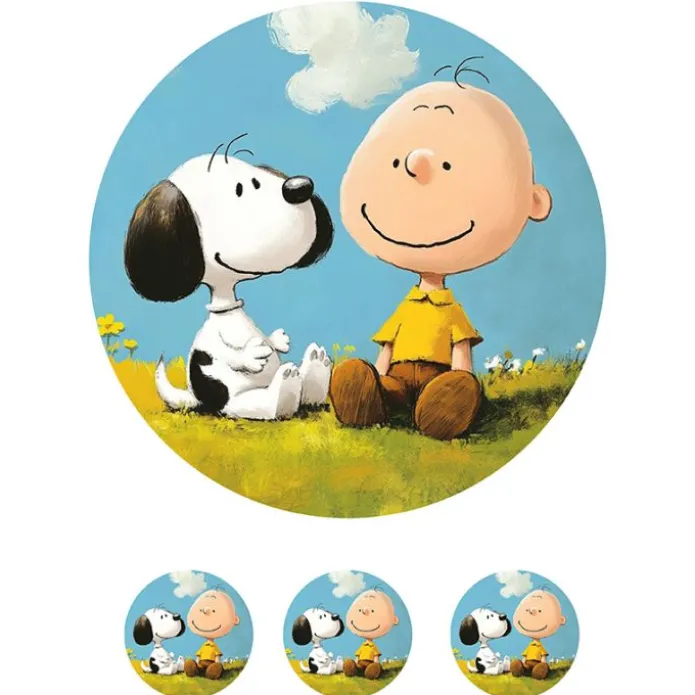 Oblea de Snoopy & Charlie Brown - 20 cm - María Lunarillos