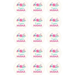 Oblea de Te quiero Mamá - 5 cm (15) - María Lunarillos