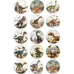 Oblea Dinosaurios mix 5 cm (15) - María Lunarillos