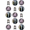 Oblea familia Addams 5 cm (15) - María Lunarillos