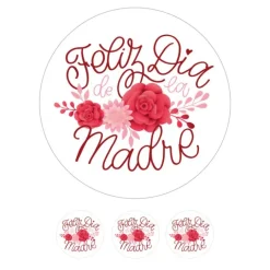 Oblea Feliz día de la Madre 20 cm - María Lunarillos