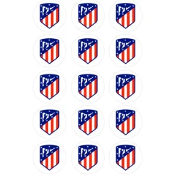 Oblea fútbol Escudo Atlético de Madrid 5 cm (15) - María Lunarillos