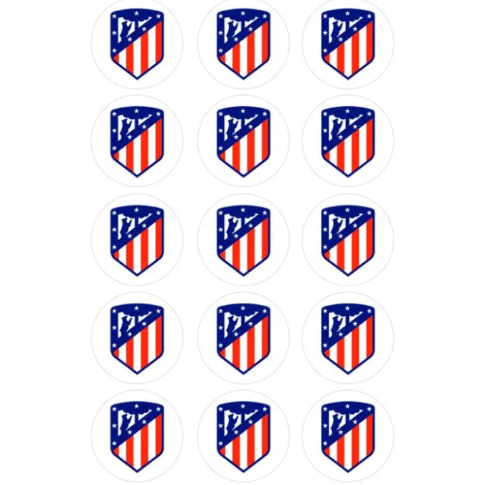 Oblea fútbol Escudo Atlético de Madrid 5 cm (15) - María Lunarillos