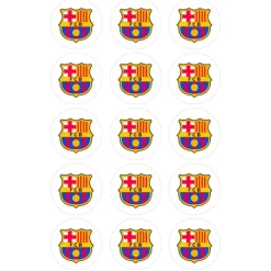 Oblea fútbol Escudo Barcelona 5 cm (15) - María Lunarillos