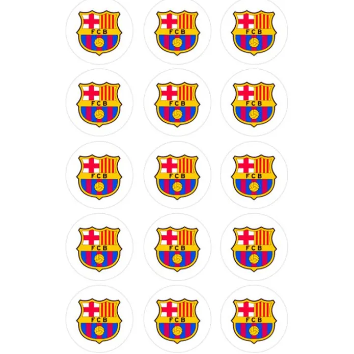 Oblea fútbol Escudo Barcelona 5 cm (15) - María Lunarillos