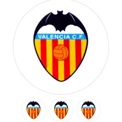 Oblea fútbol Escudo Valencia C.F. 20 cm - María Lunarillos