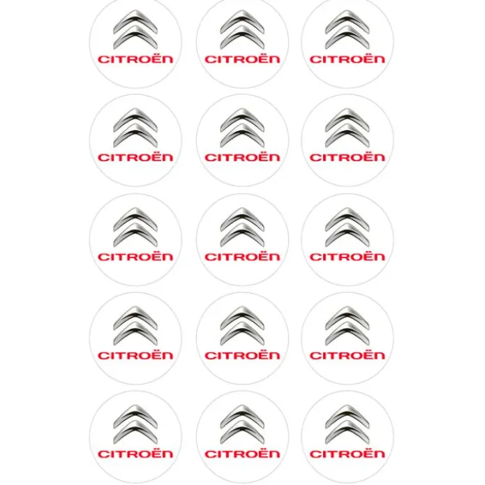Oblea Logotipo Citroen 5 cm (15) - María Lunarillos