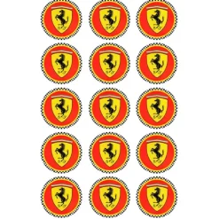Oblea Logotipo Ferrari - 5 cm (15) - María Lunarillos