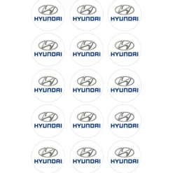 Oblea Logotipo Hyundai 5 cm (15) - María Lunarillos
