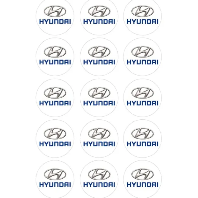 Oblea Logotipo Hyundai 5 cm (15) - María Lunarillos