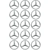 Oblea Logotipo Mercedes-Benz 5 cm (15) - María Lunarillos