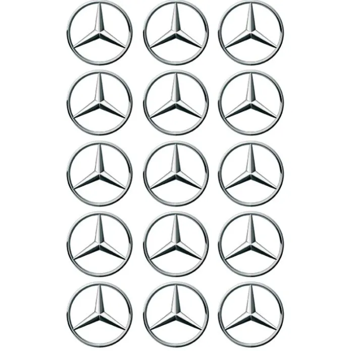 Oblea Logotipo Mercedes-Benz 5 cm (15) - María Lunarillos