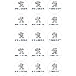 Oblea Logotipo Peugeot 5 cm (15) - María Lunarillos