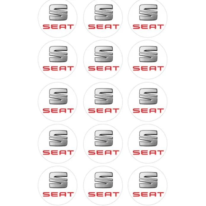 Oblea Logotipo Seat 5 cm (15) - María Lunarillos