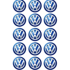 Oblea Logotipo Volkswagen 5 cm (15) - María Lunarillos