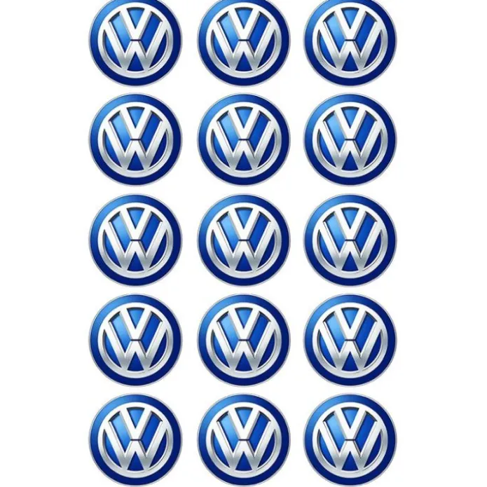Oblea Logotipo Volkswagen 5 cm (15) - María Lunarillos