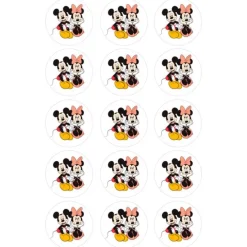 Oblea Mickey y Minnie Mouse 5 cm (15) - María Lunarillos