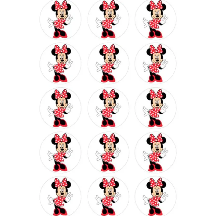 Oblea Minnie Mouse 5 cm (15) - María Lunarillos
