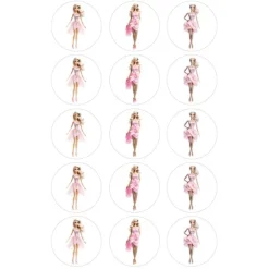 Oblea muñecas Barbies 5 cm (15) - María Lunarillos