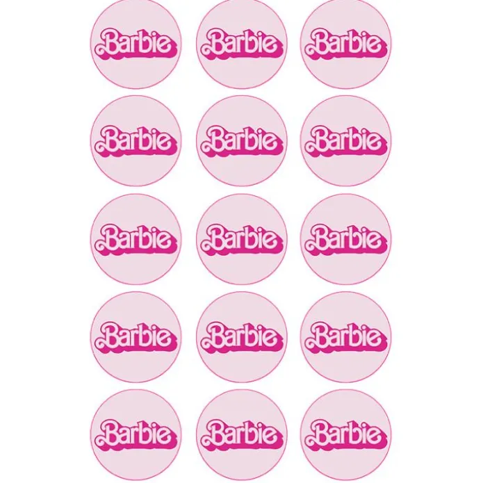 Oblea palabra Barbie 5 cm (15) - María Lunarillos