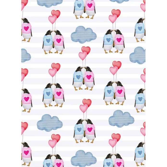 Oblea Pingüinos enamorados (A4) - María Lunarillos