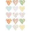 Oblea San Valentín corazones con flores estampadas 5 cm (15) - María Lunarillos
