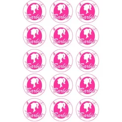 Oblea silueta Barbie 5 cm (15) - María Lunarillos