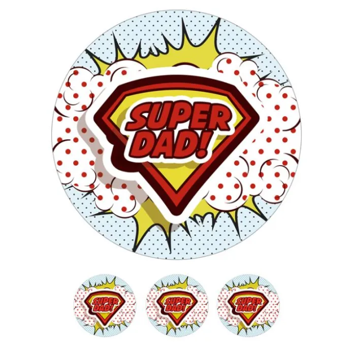 Oblea Super Dad 20 cm - María Lunarillos