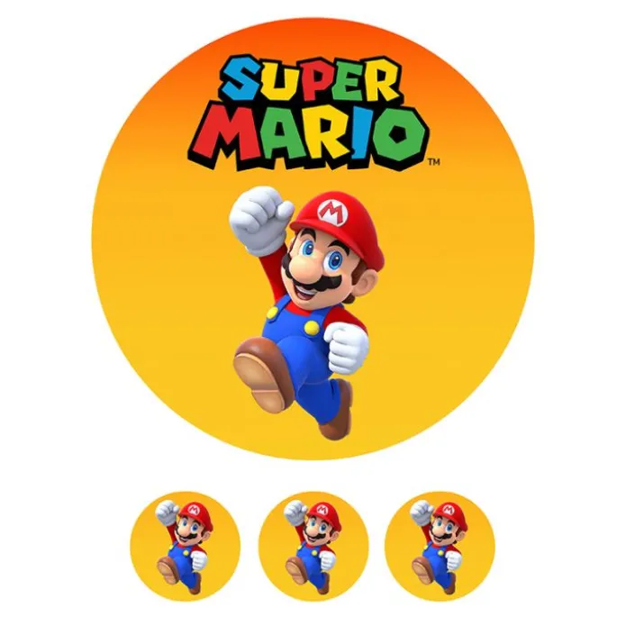 Oblea Super Mario Bros 20 cm - María Lunarillos